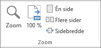 Zoom-gruppen på fanen Visning