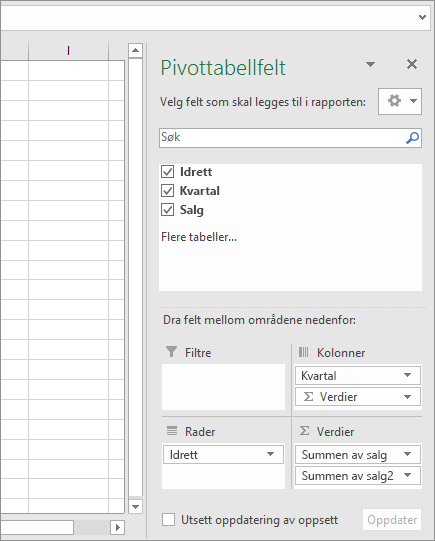 Pivottabellfelt