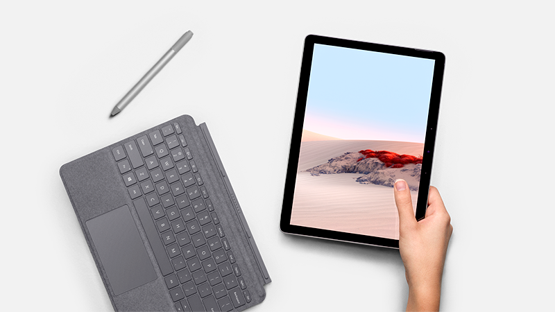 Surface tastaturdeksel og penn med Surface Go 2