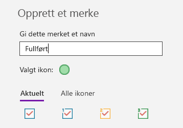 Oppretting av egendefinert kode i OneNote for Windows 10