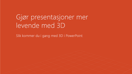 Skjermbilde av en 3D-forside for PowerPoint-mal