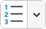 Nummerering-knappen inneholder en pil ned som åpner en undermeny med stilalternativer for nummererte lister.