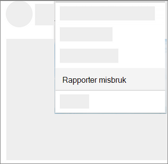 Skjermbilde av hvordan du rapporterer misbruk i OneDrive