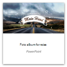 Fotoalbum for reise i PowerPoint