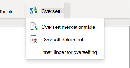 Oversett-knappen-Word for World Wide Web