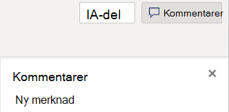 Ny kommentar-knapp.