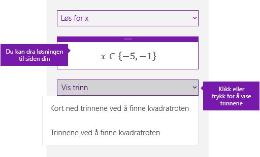 Vis trinn-knappen i Matematikkhjelp-ruten