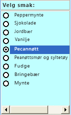 Eksempel på ActiveX-kontrollen listeboks