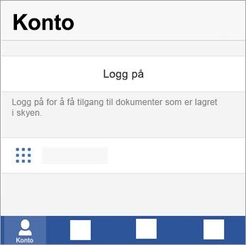 Logg på med Microsoft-kontoen eller en Office 365 jobb- eller skolekonto.