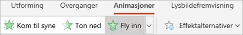 Legge til animasjon