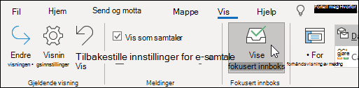 Vis innboks med fokus