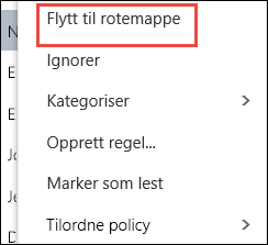 Flytt til rotemappen