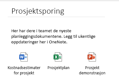 Innebygde filer på en side i OneNote for Windows 10