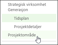 Prosjektområdet på Hurtigstart