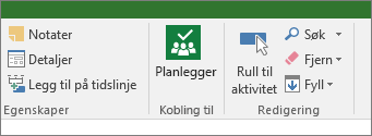 Bilde av Planner-knappen på oppgavebåndet