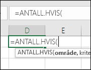 Formelsyntaks som pekerfølsom tekst