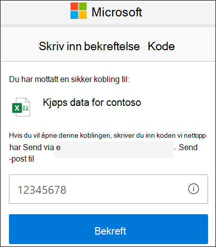 Kontroller kodevindu for ekstern deling i OneDrive