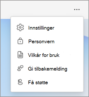 Innstillinger-alternativer i Viva Insights.