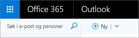 Slik ser båndet ut i Outlook på nettet.