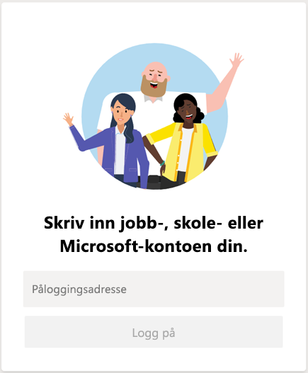 Logg på Microsoft Teams