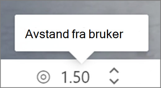 Avstand fra brukergrensesnitt