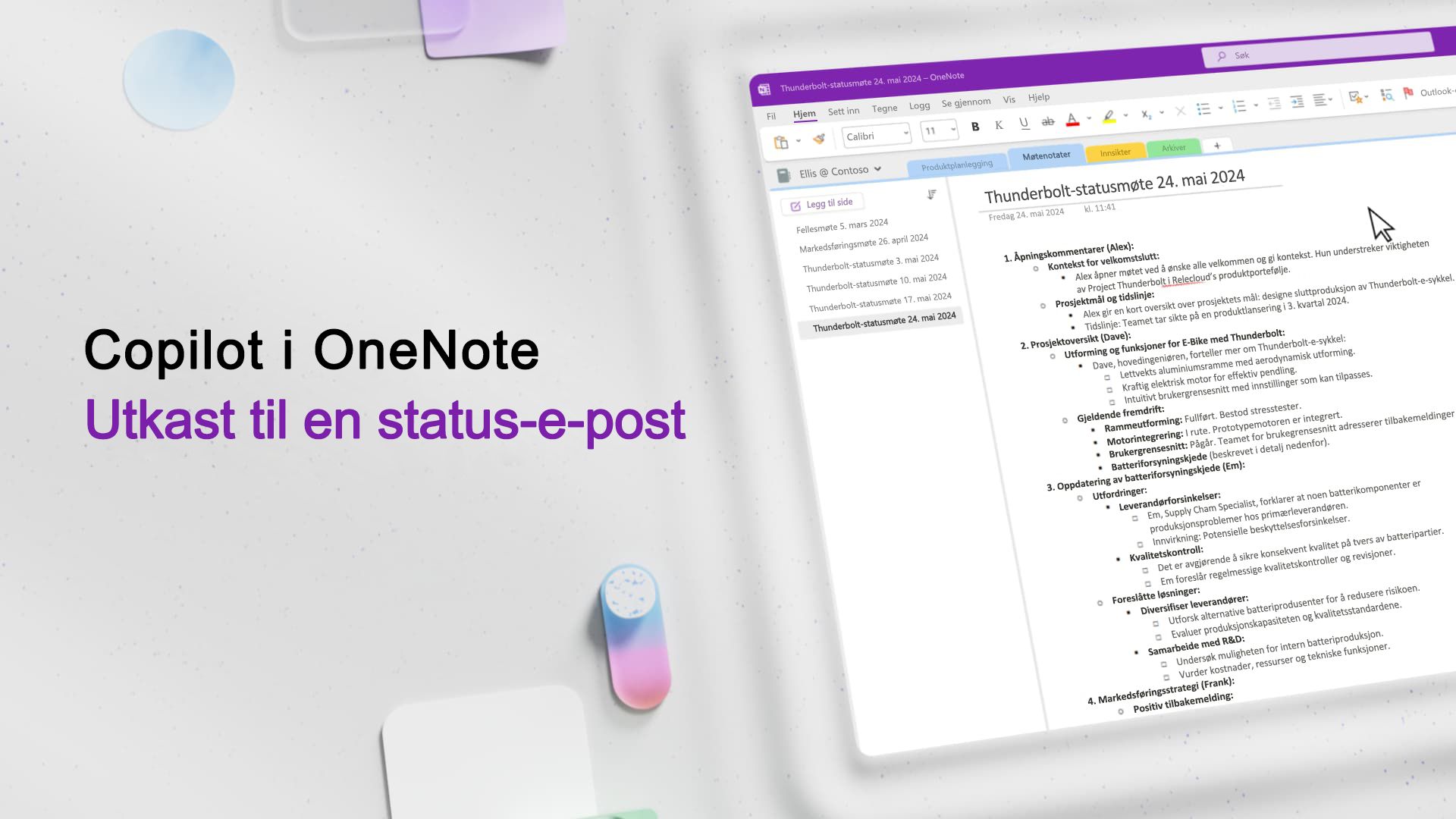 Video: Kladd og e-post med Copilot i OneNote