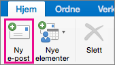 Knappen Ny e-post