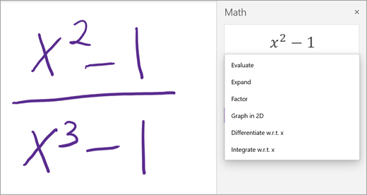 En liste over uttrykk i Matematikkhjelp