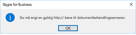 En feilmelding vises når du prøver å åpne en fil fra en annen plassering enn OneDrive for Business
