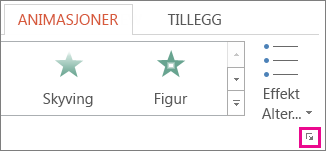 Vise flere animasjonseffekter