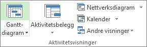 Gruppen Aktivitetsvisninger i kategorien Visning.