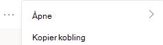 Flere alternativer i Microsoft Teams for kopiering av en kobling.