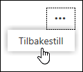 Tilbakestille alternativet for forgrening