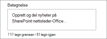 Legge til en tittel for nyhetselementet