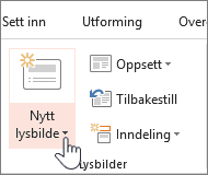 Nytt lysbilde-knapp