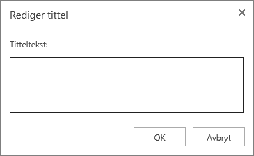 Rediger Tittel -boksen