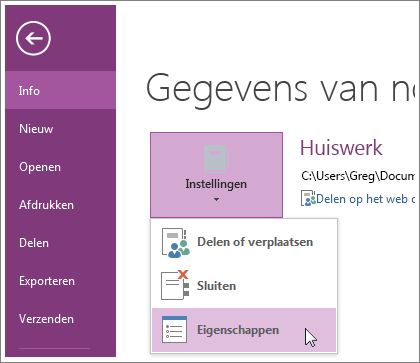 U kunt een upgrade uitvoeren naar de nieuwste versie van OneNote rechtstreeks vanuit het menu Bestand.