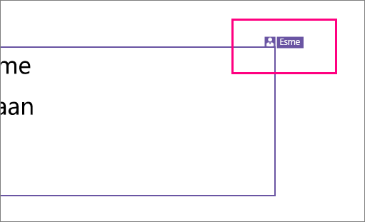 Toont pictogram dat iemand weergeeft die aan een sectie van een dia werkt in PowerPoint 2016 voor Windows