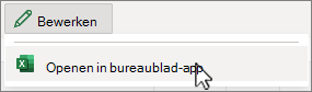 Schermopname van excel-bureaublad-app openen