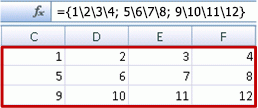 Tweedimensionale matrixconstante in matrixformule