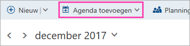 Schermafbeelding van de knop Agenda toevoegen