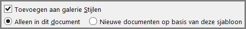 Toevoegen aan galerie Stijlen in Word
