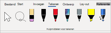 Microsoft 365 Tekenhulpprogramma pennen