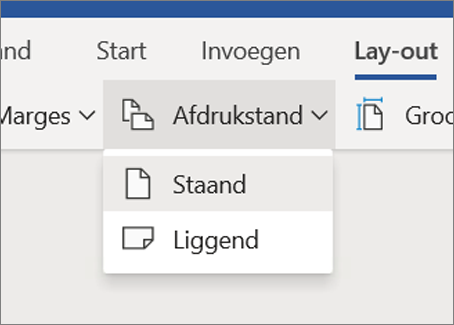 De pagina-indeling wijzigen