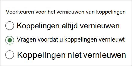 Schermopname van de vernieuwingsvoorkeuren voor koppelingen één versie two.jpg