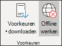 Offline werken geselecteerd