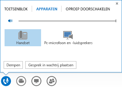 Schermafbeelding van opties voor audio