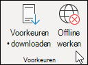 Offline werken selecteren