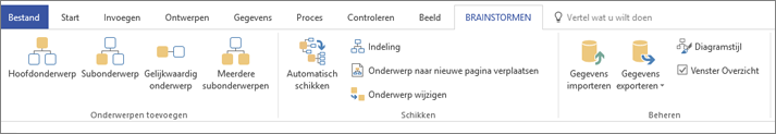 Werkbalk Brainstormen