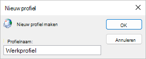 Voer een profielnaam in.